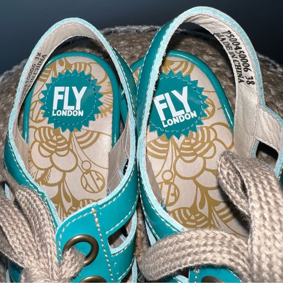 Fly London Yita Lace Up Leather Wedge Sandals - Picture 3 of 7